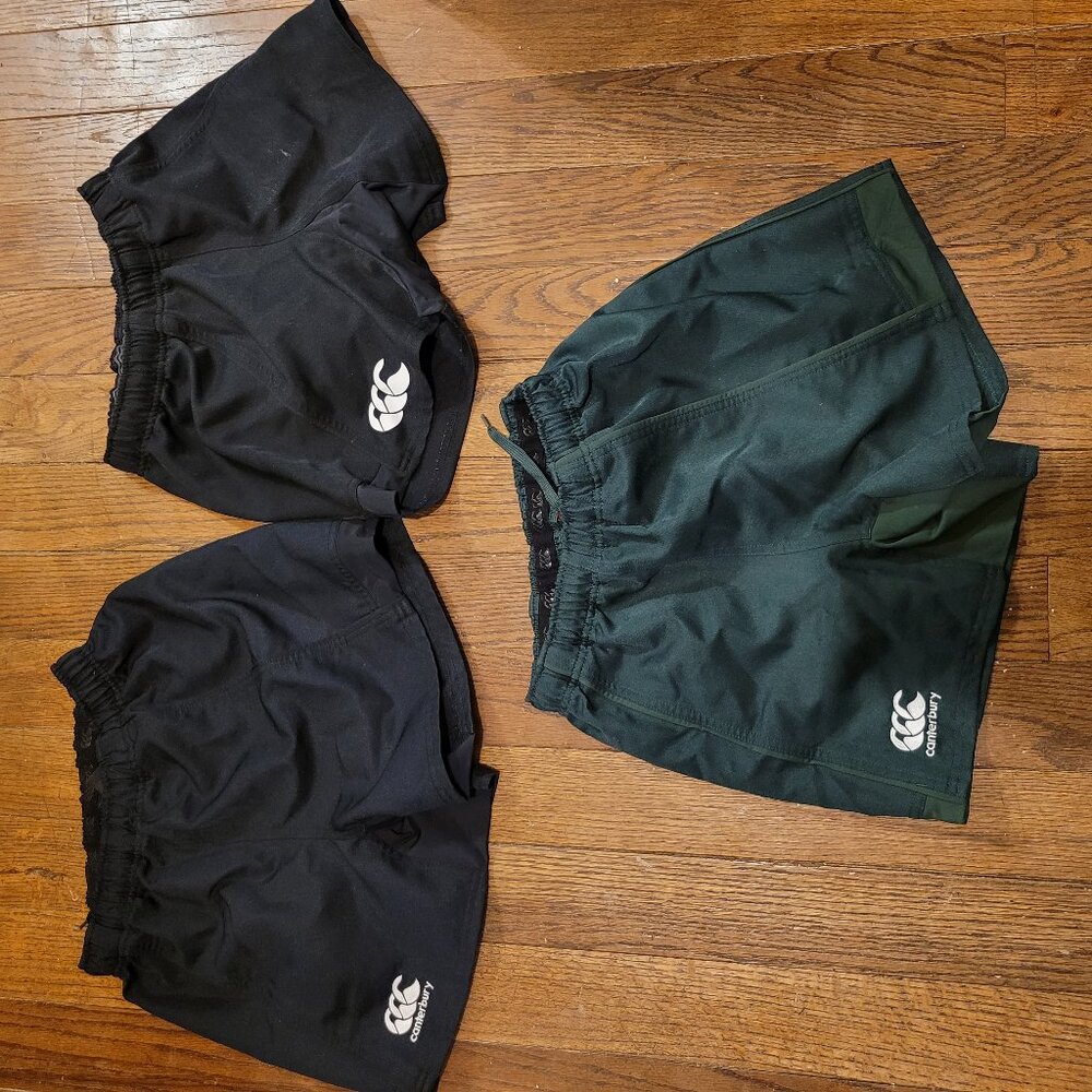 3 pairs Canterbury rugby shorts (2) S (1) XS